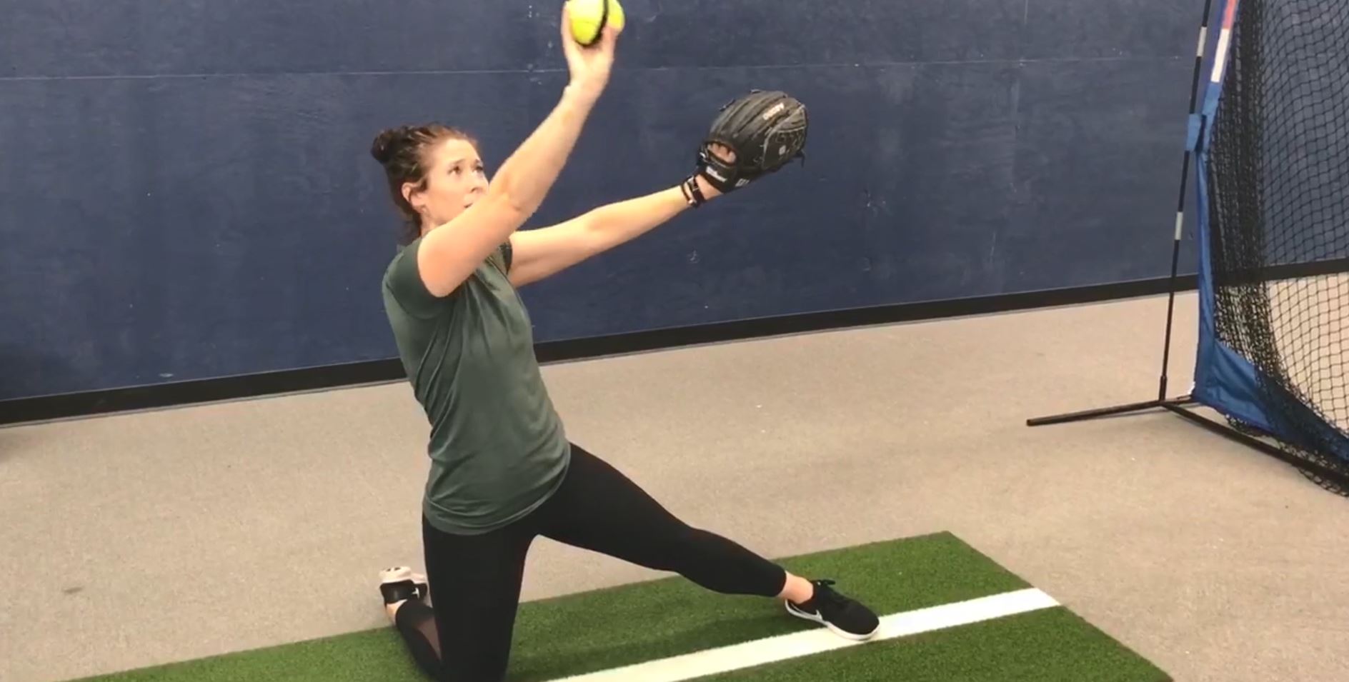 VIDEO Pitching Pointers Kneeling and Standing Warmup Drill